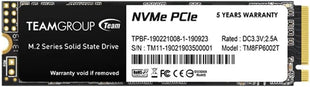 TEAMGROUP MP33 512GB SLC Cache 3D NAND TLC NVMe 1.3 PCIe Gen3x4 M.2 2280 Internal Solid State Drive SSD (Read/Write Speed up to 1,700/1,400 MB/s) Compatible with Laptop & PC Desktop TM8FP6512G0C101