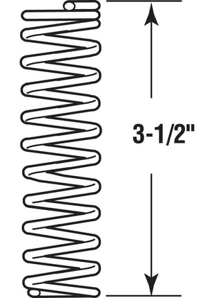 Prime-Line SP 9711 Compression Spring, Spring Steel Construction, Nickel-Plated Finish, 0.041 GA x 23/32 In. x 3-1/2 In. (2 Pack)
