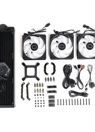 Cooler Master 360 Atmos Performance-Driven Close-Loop AIO Liquid Cooler, R9|Ultra 9, Dual Chamber aRGB Pump, 360 Radiator, Sickleflow Edge PWM Fans, AM5|4, Intel LGA 1851|1700 Platform