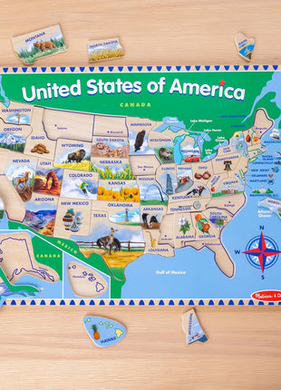 Melissa & Doug USA Map Wooden Puzzle (45 pcs)
