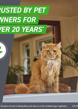FRONTLINE Plus Flea and Tick Treatment for Cats Over 1.5 lbs. 3 Treatments