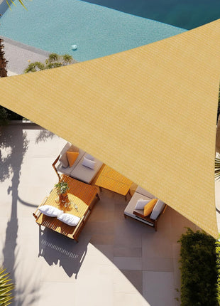 Shade&Beyond Triangle Sun Shade Sail 16'X16'X16' Permeable Canopy Sand for Patio Garden Yard Deck Pergola (We Make Custom Size)