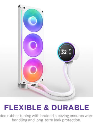 NZXT Kraken Elite 360 RGB 2024 - AIO CPU Liquid Cooler - 360mm Radiator - F360 RGB Core Fan - Customizable 2.72 inch IPS LCD - NZXT Turbine Pump - AMD® AM5, AM4 - Intel® LGA 1851/1700, 1200/115X - White