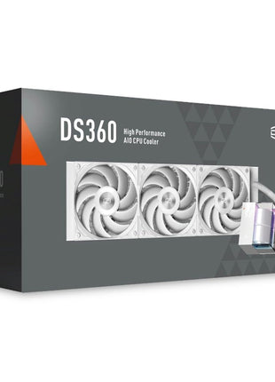 CPS All-in-One Water Cooling Cooler  inchDS360 WH inch 360mm Radiator with Digital Display Dual Chamber Structure