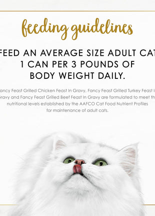 Purina Fancy Feast Grilled Wet Cat Food Poultry and Beef Collection Wet Cat Food Variety Pack - (Pack of 24) 3 oz. Cans