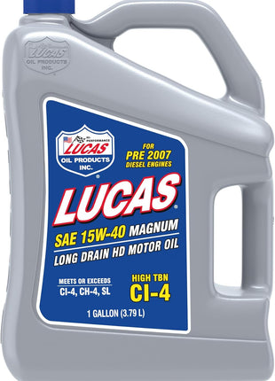 Lucas Oil 10076 SAE 15W-40 Magnum High TBN CI-4 Oil, 1 Gallon