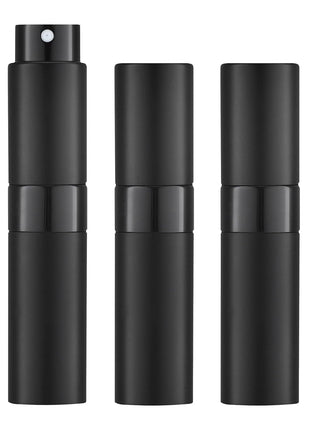 LISAPACK 8ML Atomizer Perfume Spray Bottle for Travel (3 PCS) Empty Cologne Dispenser, Portable Sprayer Travel Essentials for Men and Women (Black)