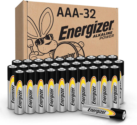 Energizer Alkaline Power AAA Batteries, 32 Count, Long Lasting Triple A Batteries, Suitable for Everyday Electronics and Emergency Gear