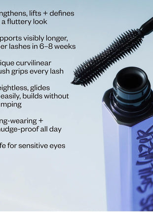 Kosas Soulgazer Lengthening + Lifting Peptide Mascara – Smudge-Proof, Clump-Free Mascara + Lash Serum 2-in-1 for Long, Defined Lashes – Curvilinear Molded Brush, Vegan, Sensitive-Eye Safe