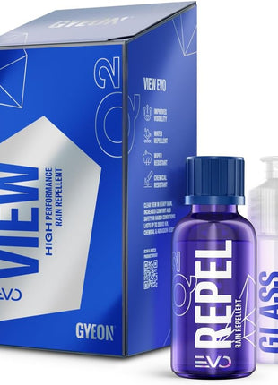 Gyeon View EVO Windshield Ceramic Glass Coating Hydrophobic Rain Repellent Auto Screen Sealant Improves Visibility Safety Self Cleaning Glass Protection with Long Lasting Durability