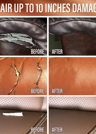 ARCSSAI ARCSSAL Brown Leather Repair Kit for Furniture, Leather Couch Repair Kit for Sofa, Jacket, Car Seats and Purse with Super Easy Instructions, Restores Any Material, Bonded, Pleather, Genuine