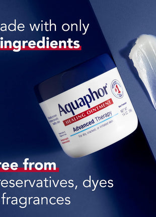Aquaphor Healing Ointment, Advanced Therapy Skin Protectant, Dry Skin Body Moisturizer, Multi-Purpose Healing Ointment, For Dry, ed Skin & Minor Cuts & Burns, 396 g