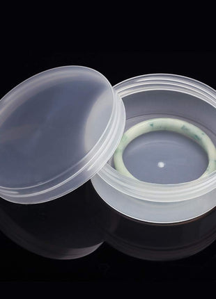 20Pack Round Clear Frosted Plastic Bead Storage Containers Box Case with Screw Top Lids,Cylinder Stackable Bead Containers for Make Up,Eye,Pills,Gems,Beads,Jewelry,Small Items,2.6x1 Inches