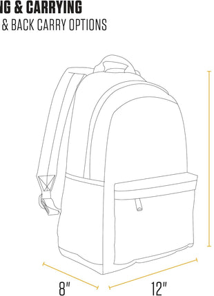 Carhartt Classic 21L Backpack Black | Classic Laptop, Water-Resistant Pack with 15 Laptop Sleeve and Organizational Compartments