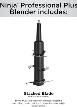 Ninja Professional Plus Blender, Auto-iQ, 1400W, 72oz Pitcher, BN701 | 1400 peak-watt motor, 3 Auto-iQ presets for smoothies, frozen drinks & ice cream. Total Crushing blades. Dishwasher safe.