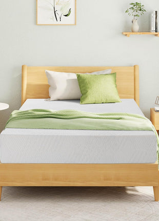 EGOHOME Full Size Memory Foam Mattress, 8 Inch Bed Mattress in A Box with Cooling Green Tea Gel, Pressure Relief with Medium Firm Support, CertiPUR US Certified, 75''L x 54''W, ??7.3 pounds White