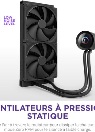 NZXT Kraken Plus 280 – AIO CPU Liquid Cooler – 280mm Radiator – 2 x F140P Fans – Customizable 1.54 inch Square LCD – AMD® AM5, AM4 – Intel® LGA 1851/1700, 1200/115X – Black