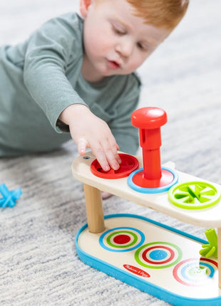Melissa & Doug Match & Push Spinning Tops Developmental Skills Toy for Girls and Boys 2+ - FSC-Certified
