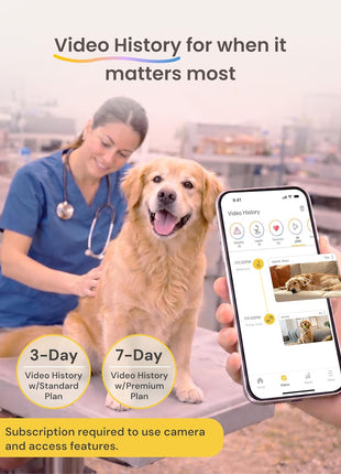 Furbo Mini 360° [Subscription Required] New 2K QHD Pet Camera - Unlock w/Paid Plan: Dog & Cat Safety Alerts, Rotating Treat Toss, 2-Way Speaker (Low Risk, 3mo Min. Cancel Anytime)