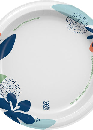 Dixie Medium Paper Plates, 8.5 Inch, 90 Count, 2X Stronger*, Microwave-Safe, Soak-Proof, Cut Resistant, Disposable Plates For Everyday Breakfast, Lunch, & Dinner Meals