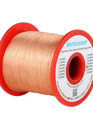 BNTECHGO 22 AWG Magnet Wire - Enameled Copper Wire - Enameled Magnet Winding Wire - 4 oz - 0.0256 inch Diameter 1 Spool Coil Natural Temperature Rating 155? Widely Used for Transformers Inductors