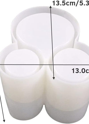 Resin Molds Silicone Storage Box Mold, Unique Makeup Organizer Trinket Container Epoxy Mold with 3 Slots, Pen Brush Holder Mould, Resin Clay Craft Making Home Ornament