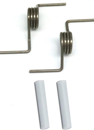 [DA81-01345B Spring OEM Mania] DA81-01345B 2-PACK NEW OEM Produced for SAMSUNG Refrigerator French Door Springs and 2 White Sleeve Pin Set Replacement Part