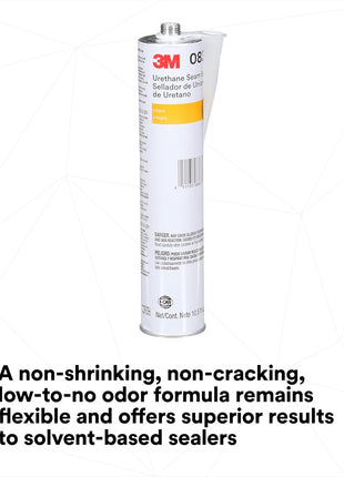 3M Urethane Seam Sealer, 08367, Black Color, High Solids, Permanently Flexible, 310 mL/10.5 fl oz Cartridge