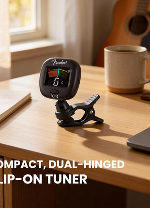 Fender FCT-2 Professional Multi-Instrument Clip-On Tuner for Guitar, Bass, Ukulele, and Violin