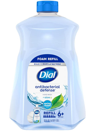 Dial Antibacterial Foaming Hand Soap Refill, Spring Water, 52 fl oz (Pack of 1)
