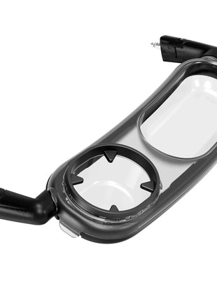 Snack Tray Fits for UPPAbaby Vista/Vista V2/Vista V3/Cruz/Cruz V2/ RumbleSeat/RumbleSeat V2, Stroller Tray with Cup Holder & Recessed Bowl, Dishwasher Safe, Quick Attachment, Folds with Stroller, Grey