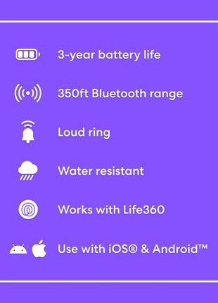 Life360 Tile Starter Pack - Bluetooth Trackers and Item Finders for Keys, Wallets & More. Both iOS and Android Compatible. Phone Finder. 2-Pack (Black Mate/Slim)