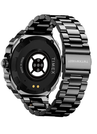 TIMEX Smart Nova 1.43 inch(3.6cm) AMOLED Display with Functional Crown, Stainless Steel Bracelet and BT Calling Smartwatch for Unisex - TWTXW1003T
