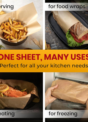 Parchment Paper Sheets for Baking, 12x16" 120 Pcs by Baker's Signature | Precut Non-Stick & Unbleached - Will Not Curl or Burn, Non-Toxic & Comes in Convenient Packaging