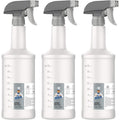 MR.SIGA 24 oz Empty Plastic Spray Bottles for Cleaning Solutions, Heavy Duty Household Reusable Spray Bottles with Measurements and Adjustable Leak Proof Nozzle, 3 Pack