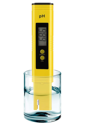 Digital pH Meter Tester Pen for Water, Pre-Calibrated, High Accuracy ±0.01, 0–14 pH Range, Pocket Size for Drinking Water, Pool, Aquarium & Hydroponics (Yellow)