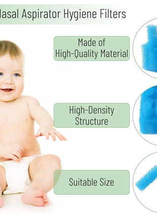 Mr. Pen Baby Nasal Aspirator - 100 Pack Nasal Suction Filters for Babies