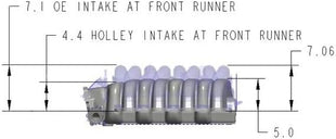 Holley Intake Manifold, Low-Profile, 92 mm Throttle Body Flange, Multi Port, Aluminum, Natural, Each