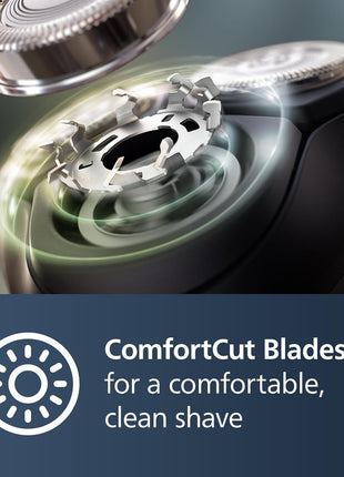 Philips Norelco 2400 Series Electric Shaver, Deep Black | 27 Self Sharpening ComfortCut Blades, 4D Flex Heads, Wet or Dry Use, 2-Year Blade Life, Pop-up Trimmer, X3001/90