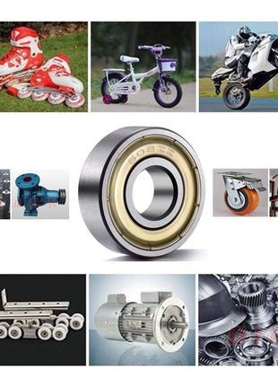 608 ZZ Ball Bearings(10PCS), 608ZZ Metal Double Shielded Miniature Deep Groove Skateboard Ball Bearings (8mm x 22mm x 7mm)