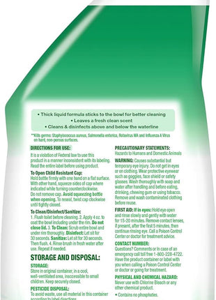 Lysol Toilet Bowl Cleaner Gel, For Cleaning and Disinfecting, Stain Removal, Forest Rain Scent, 24oz