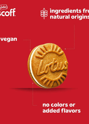 Lotus Biscoff Sandwich Cookies, Vanilla, 22 Cookies per pack, 7.76 Ounce