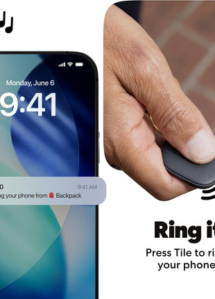 Life360 Tile - Bluetooth Tracker, Keys Finder and Item Locator for Keys, Bags and More. Phone Finder. Both iOS and Android Compatible. 4-Pack (Black)