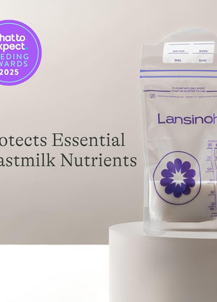 Lansinoh Breastmilk Storage Bags, 100 Count, Baby Essentials, Fast Freeze & Thaw Breast Milk Bags for Baby Bottle Feeding, Strength & Stretch, 6 Ounce | Fast Freeze & Thaw Milk Bags for Baby Bottle Feeding, Baby Essentials