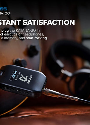 BOSS KATANA:GO | Personal Headphone Amplifier for Guitar & Bass | Ready To Play Sounds from Stage Class Katana Amps | Advanced Spatial Technology | Edit Tones & Stream Backing Music via Bluetooth