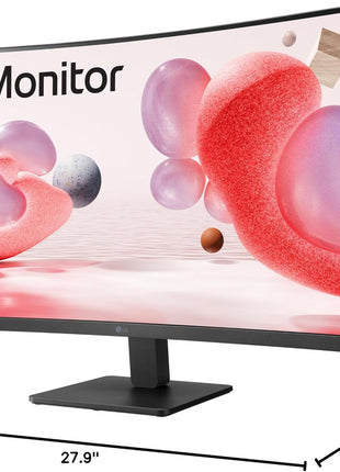 LG 32MR50C-B Curved Monitor 32-Inch FHD 100Hz AMD FreeSync OnScreen Control Dynamic Action Sync Black Stabilizer Tilt Stand (HDMI) - Black