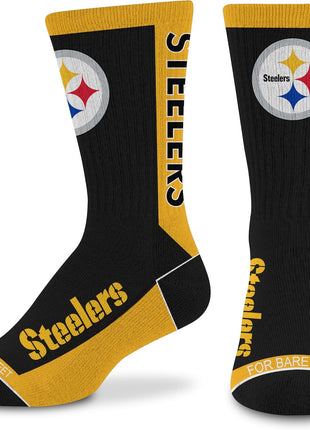 For Bare Feet NFL Unisex Kids Nfl Mvp Crew Sock Youth