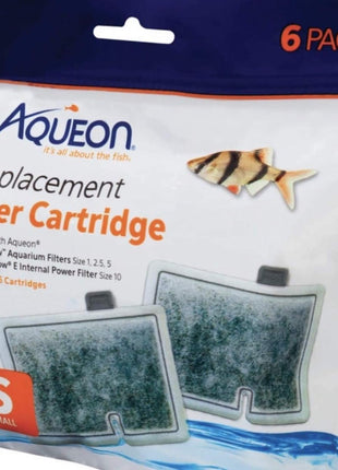 Aqueon Filter Cartridge Small/6 Pk - Aquarium Filter Cartridge - 6 Count