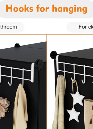 Closet Organizers and Storage, 12 Cube Storage Organizer, Portable Closet Organization Clothes Shelves for Kids, Closet, Bedroom, Bathroom, Office, Black