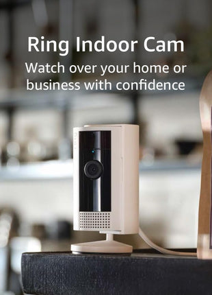 Ring Indoor Cam, Home or business security in 1080p HD video, White